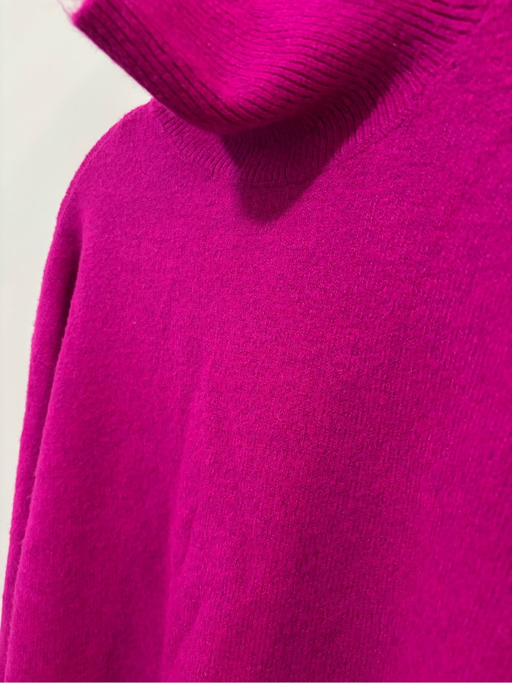 CeCe Women's Bright Fuchsia Turtleneck Sweater - Picture 3 of 5
